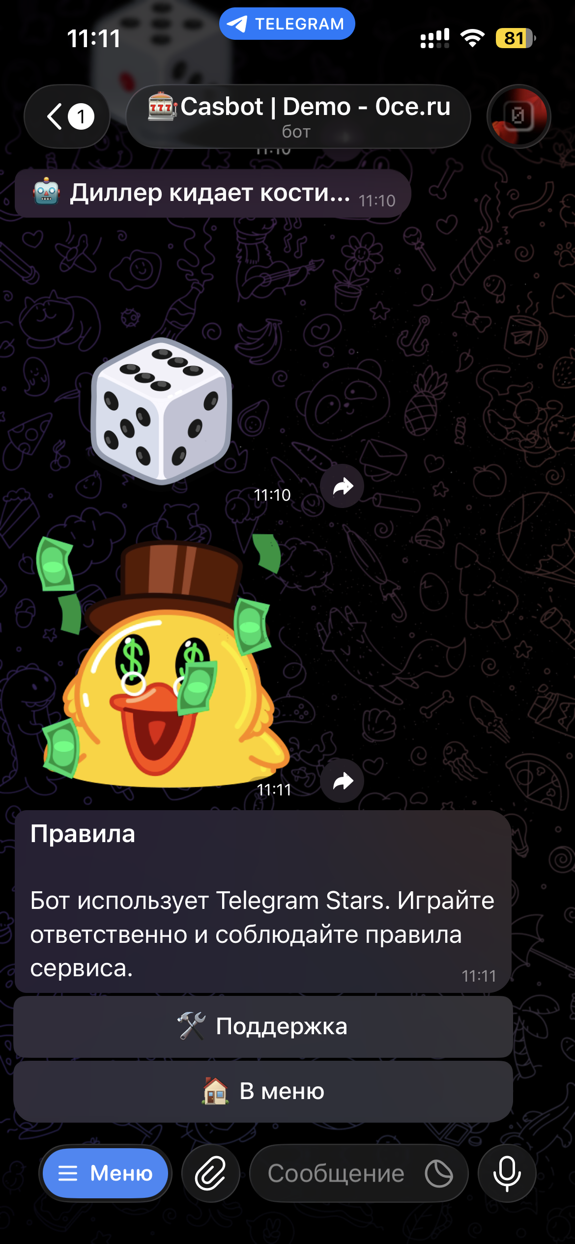 Правила сервиса CasBot